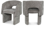 Emmet Contemporary Dining Chair - Luxe Boucle Upholstered Accent Chair with Steel Frame Support