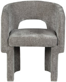 Emmet Contemporary Dining Chair - Luxe Boucle Upholstered Accent Chair with Steel Frame Support