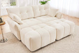 CHARLOTTE 78" 2-Seater Sofa with 2 Ottomans