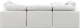 Indulge - Linen 4 Piece Modular Sectional With Chaise - White