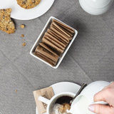 Kook White Ceramic Sugar & Creamer Set, 3-Piece