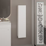 43" High One Door Wall Cabinet, Bathroom Wall Mounted Storage with 3 Adjustable Shelves, Space-Saving Vertical Organizer for Toiletries, Towels & Essentials, Modern Ready-to-Assemble Unit