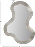 Oblique Mirror - Oversized Contemporary Artful Design with Solid Acacia Wood Frame for Your Wall