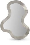 Oblique Mirror - Oversized Contemporary Artful Design with Solid Acacia Wood Frame for Your Wall