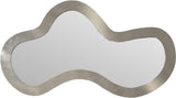Oblique Mirror - Oversized Contemporary Artful Design with Solid Acacia Wood Frame for Your Wall
