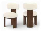 Atelier - Vegan Leather Upholstered Dining Chair (Set of 2) - Painted Brown Frame