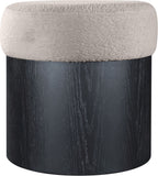 Nimes - Ottoman / Stool With Black Base