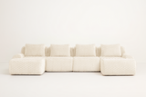 LAURENT 146" 4-Seater Sofa with 2 Ottomans