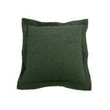 Scroll Puff Ottoman Cover & Cushion- Barbet Forest/Black