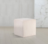 Roy Microsuede Fabric Ottoman - Stylish Compact Stool for Small Spaces with Cozy Comfort and Durability