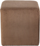 Roy Microsuede Fabric Ottoman - Stylish Compact Stool for Small Spaces with Cozy Comfort and Durability