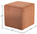 Roy Microsuede Fabric Ottoman - Stylish Compact Stool for Small Spaces with Cozy Comfort and Durability