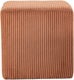 Roy Microsuede Fabric Ottoman - Stylish Compact Stool for Small Spaces with Cozy Comfort and Durability
