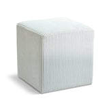 Roy Microsuede Fabric Ottoman - Stylish Compact Stool for Small Spaces with Cozy Comfort and Durability