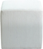Roy Microsuede Fabric Ottoman - Stylish Compact Stool for Small Spaces with Cozy Comfort and Durability