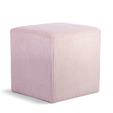 Roy Microsuede Fabric Ottoman - Stylish Compact Stool for Small Spaces with Cozy Comfort and Durability