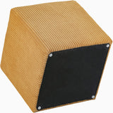 Roy Microsuede Fabric Ottoman - Stylish Compact Stool for Small Spaces with Cozy Comfort and Durability