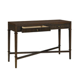 Fluted 2-Drawer Storage Console Table, Brown