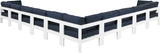 Nizuc - Outdoor Patio 10 Piece Modular Sectional With White Frame