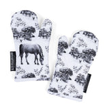 Blue Stallion Farm Floral Cotton Oven Mitts Pair