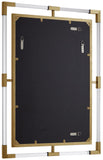 Ghost Rectangular Acrylic Mirror - Contemporary Brushed Gold Design for Elegant Home Decor Style
