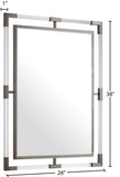 Ghost Rectangular Acrylic Mirror - Contemporary Brushed Gold Design for Elegant Home Decor Style