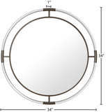 Ghost Rectangular Acrylic Mirror - Contemporary Brushed Gold Design for Elegant Home Decor Style
