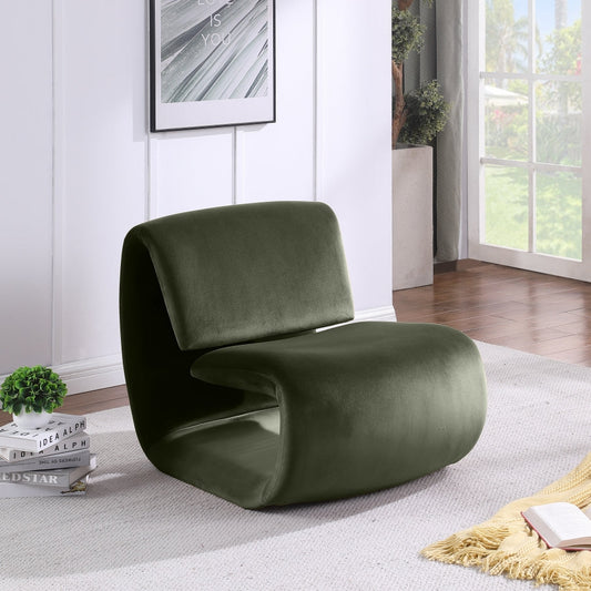 Nouveau Velvet Upholstered Accent Chair