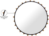 Raven Mirror – Stunning Contemporary Round Design with Brushed Gold Accents for Modern Décor