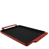 Chasseur French Enameled Cast Iron 14-inch Grill Red
