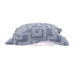 Indoor/Outdoor Puff Scroll Ottoman Syros Denim Cover Only