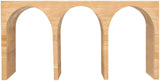 June Modern Solid Oak Console Table – Elegant Mid-Century Design with Unique Double Arch Style