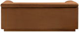 Cascade - Velvet Loveseat - Saddle