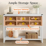 Console Table with Storage Shelf & Sliding Barn Door