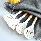 Colourful White Silicone Kitchen Utensils Set