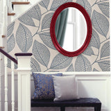 Queen Ann Mirror - Glossy Burgundy
