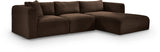 Shaggy 114" Corduroy Performance Fabric Upholstered Upholstered Modular Sectional