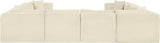 Shaggy 140" Corduroy Performance Fabric Upholstered Upholstered Modular Sectional