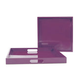 Saint Tropez Square Tray Set of 2 - Cherry