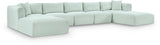 Shaggy 171" Corduroy Performance Fabric Upholstered Upholstered Modular Sectional