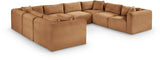 Shaggy 140" Corduroy Performance Fabric Upholstered Upholstered Modular Sectional