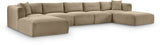 Shaggy 171" Corduroy Performance Fabric Upholstered Upholstered Modular Sectional