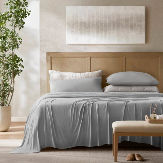 4-Way Stretch Cool Touch Jersey Sheet Set, Grey
