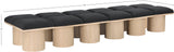 Pavilion Bench: Luxurious Boucle Fabric Seating with Art Deco Design for Entryway and Bedroom Decor