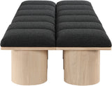 Pavilion Bench: Luxurious Boucle Fabric Seating with Art Deco Design for Entryway and Bedroom Decor