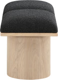Pavilion Bench: Luxurious Channel-Tufted Seat in Elegant Oak Veneer, Art Deco Design for Stylish Spaces