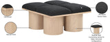 Pavilion Bench: Art Deco-Inspired Seating with Luxurious Cushion and Elegant Oak Veneer Finish