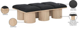 Pavilion Bench: Luxurious Boucle Fabric Seating with Art Deco Design for Entryway and Bedroom Decor