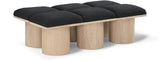 Pavilion Bench: Luxurious Boucle Fabric Seating with Art Deco Design for Entryway and Bedroom Decor