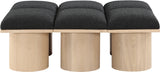 Pavilion Bench - Luxurious Boucle Fabric Seating with Art Deco Flair for Entryway or Bedroom Style